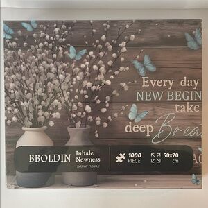 BBOLDIN 'Every Day is A New Beginning Butterfly  Inspirational 1000 Piece Puzzle